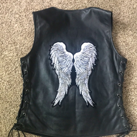 NEW! 100% genuine leather•XS•open adjustable leather tie sides• snap closure• - Picture 7 of 15